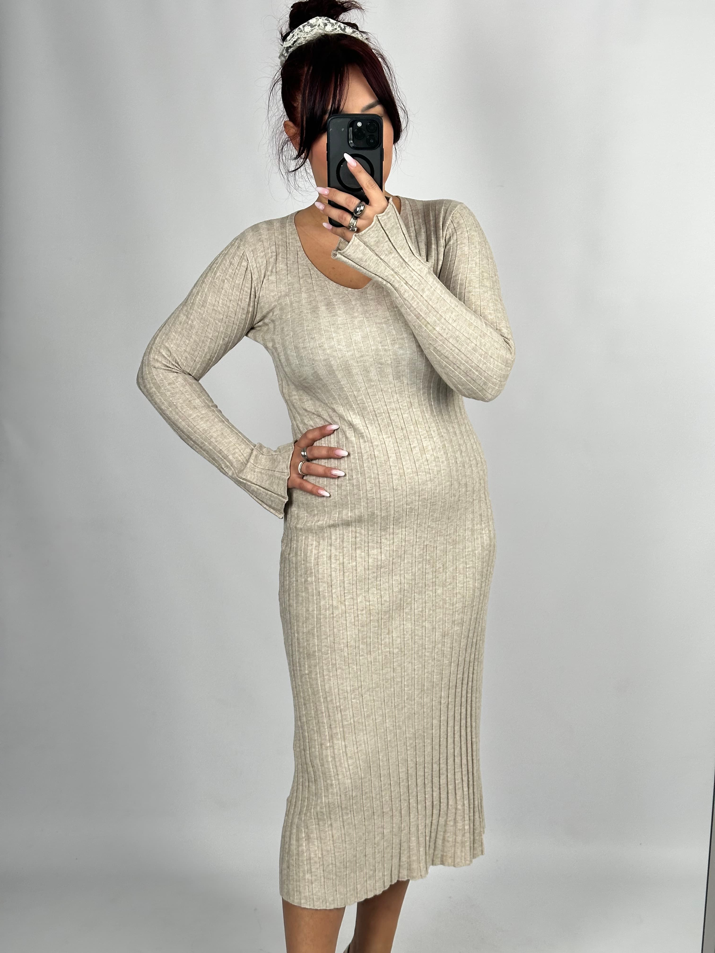 July Way ribbed maxi dress