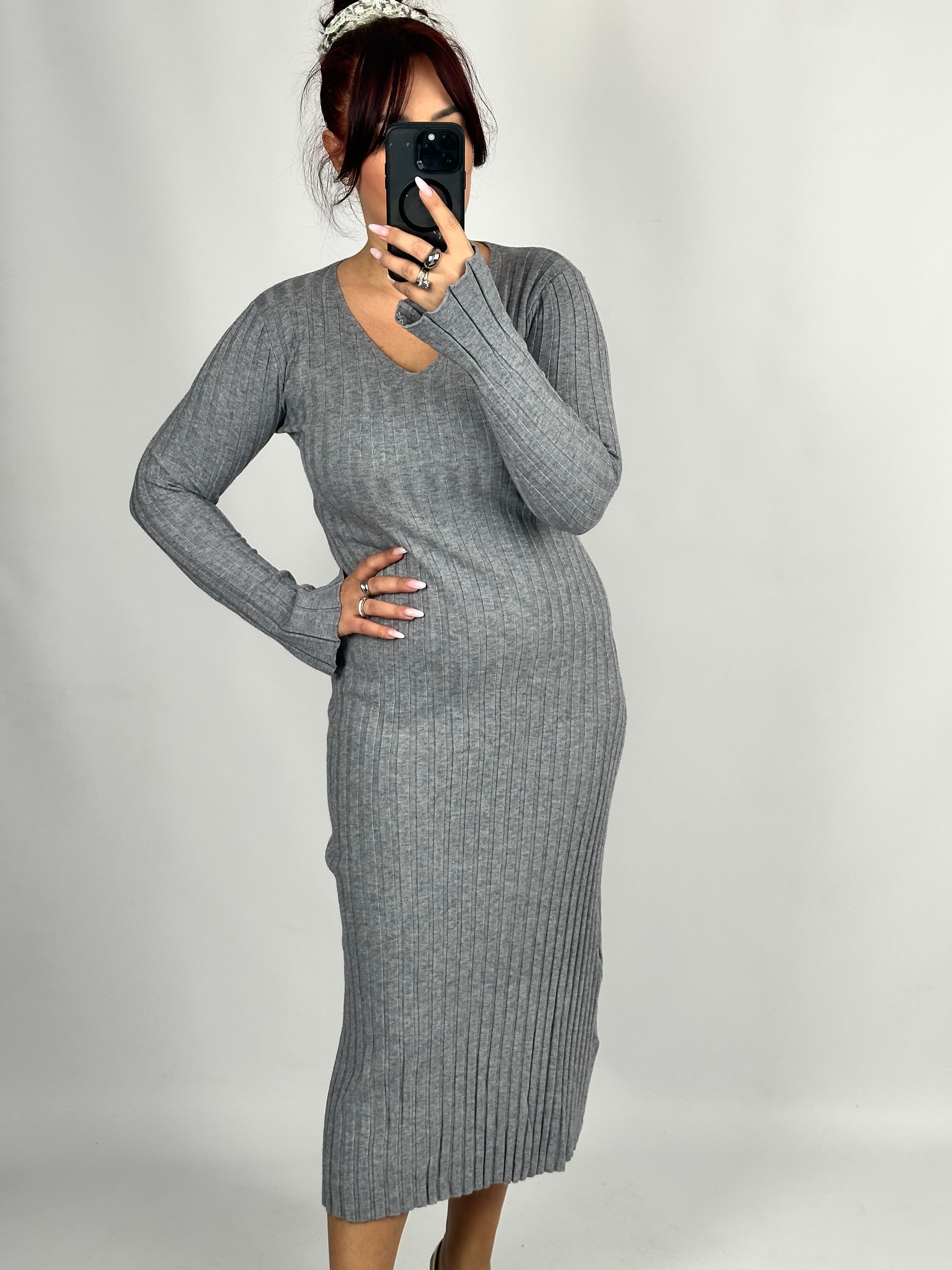 July Way ribbed maxi dress