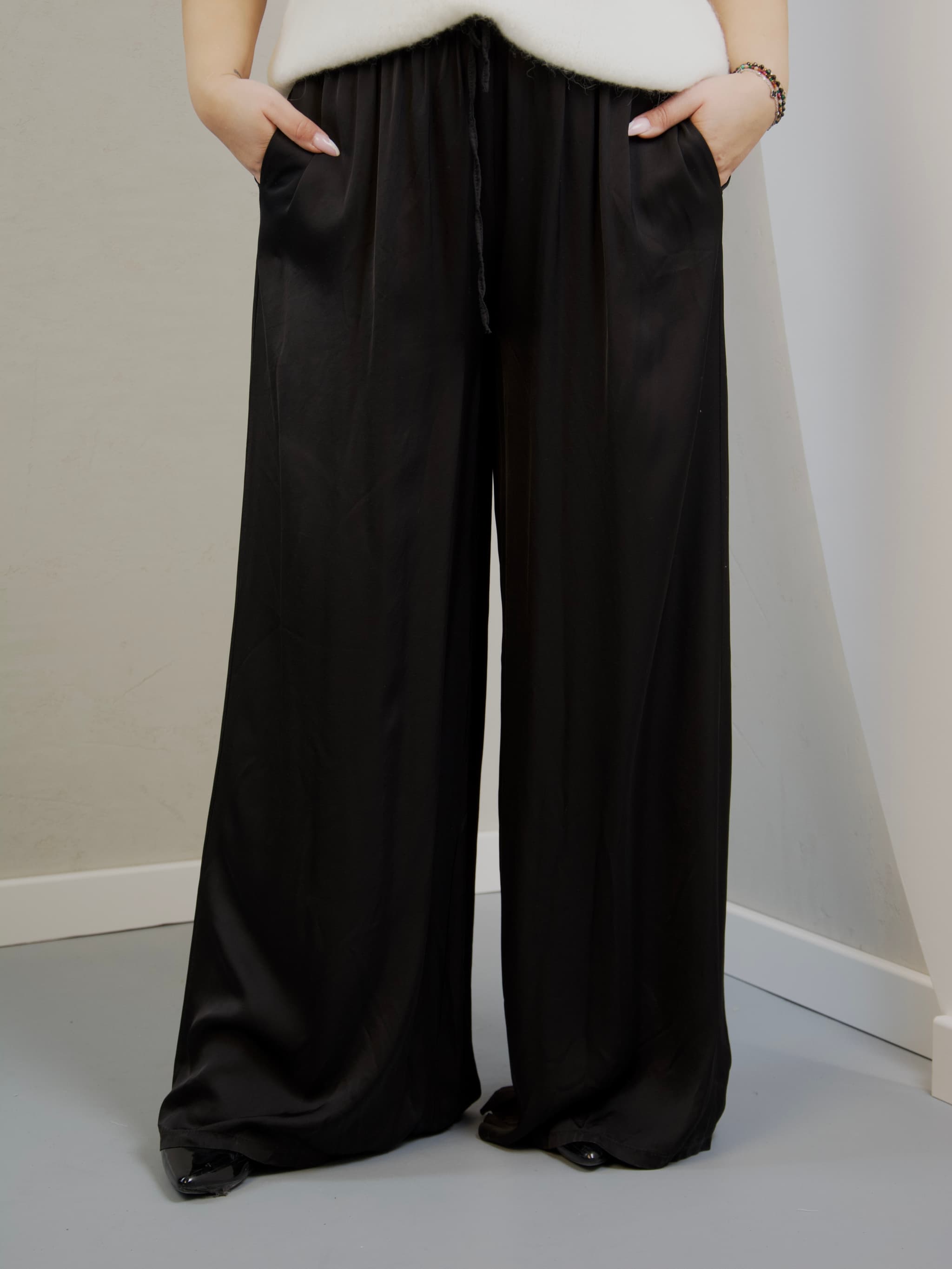 Satin trousers
