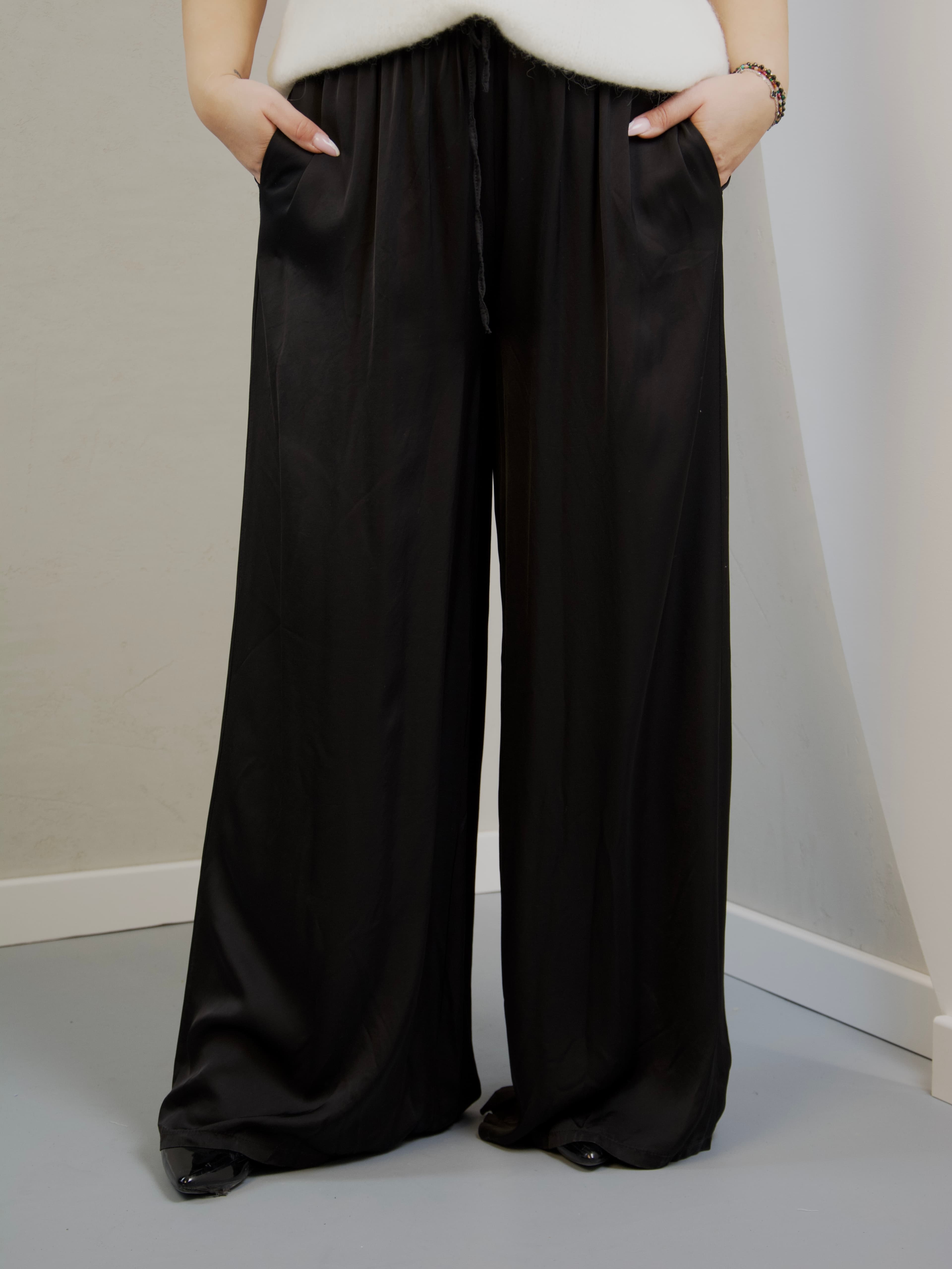 Satin trousers