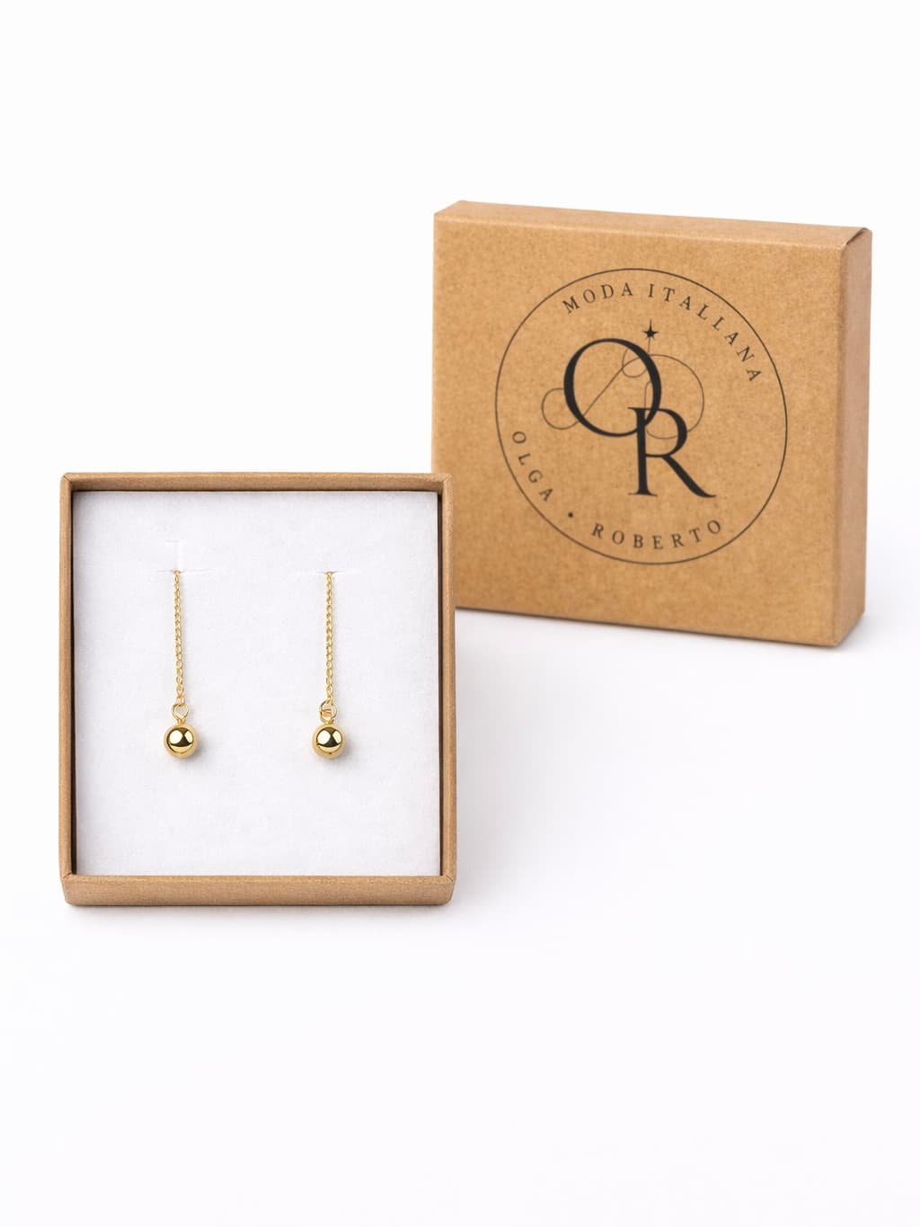 Drop earrings – 925 sterling silver / gold plated