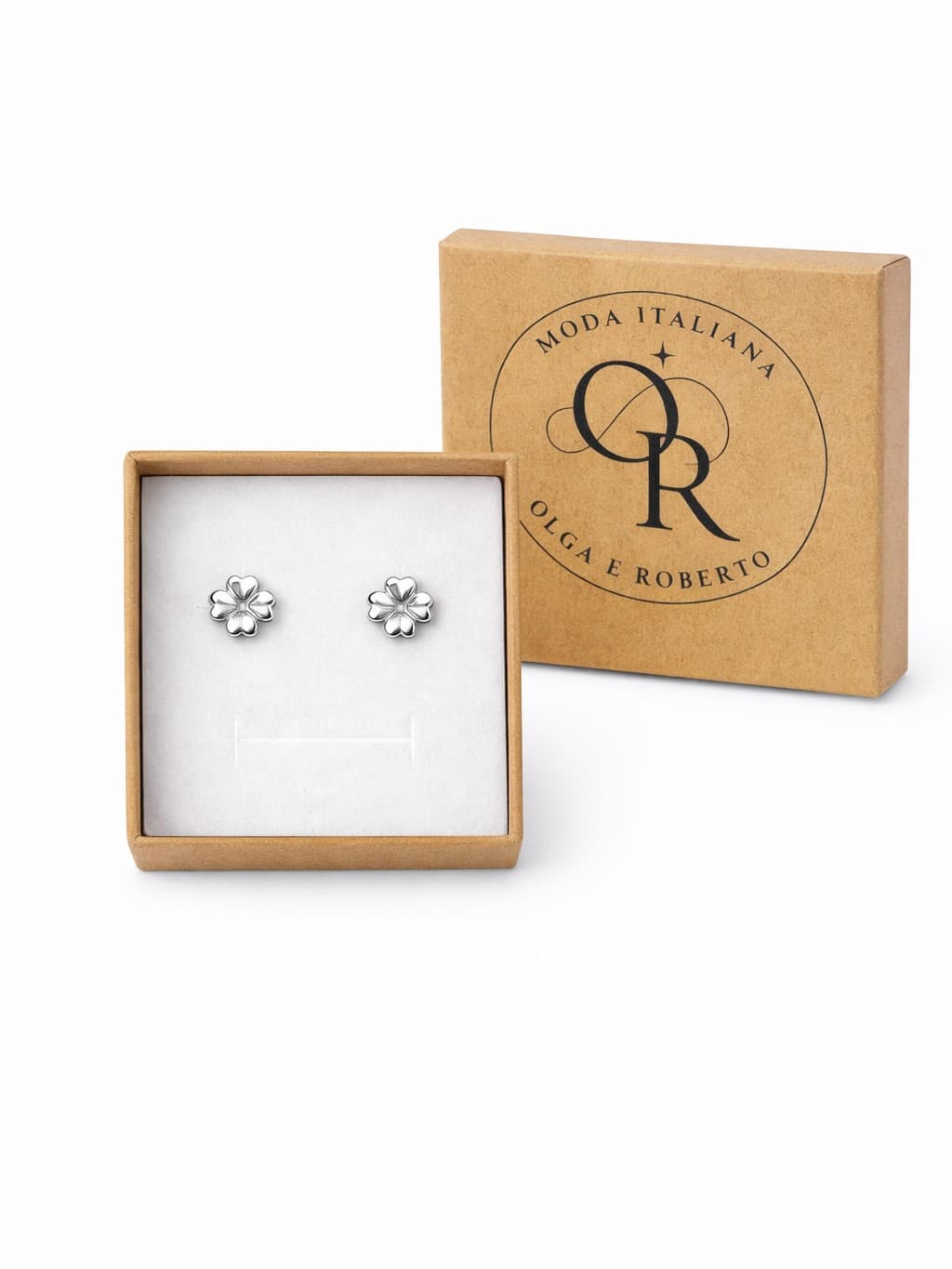 Clover earrings – 925 sterling silver / gold plated
