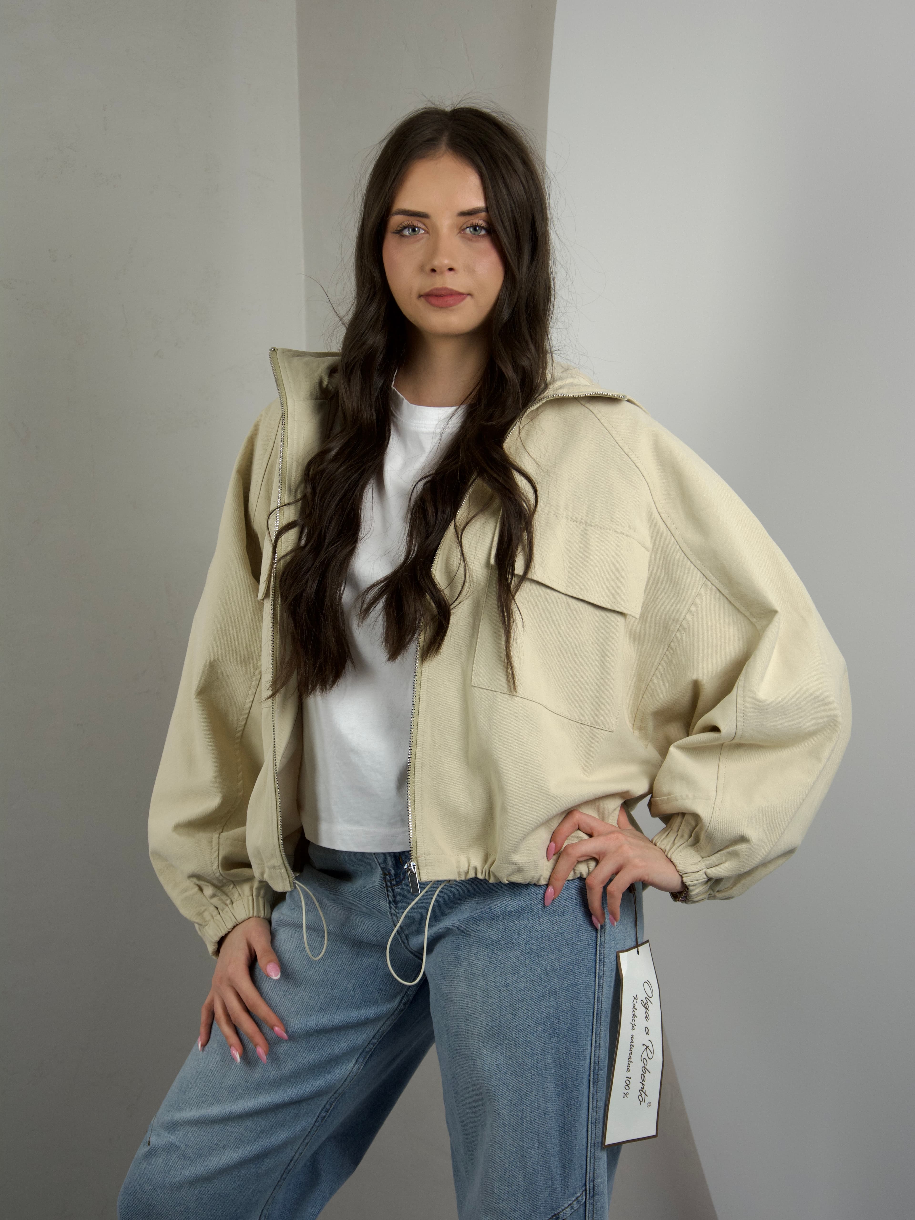 Hooded bomber jacket