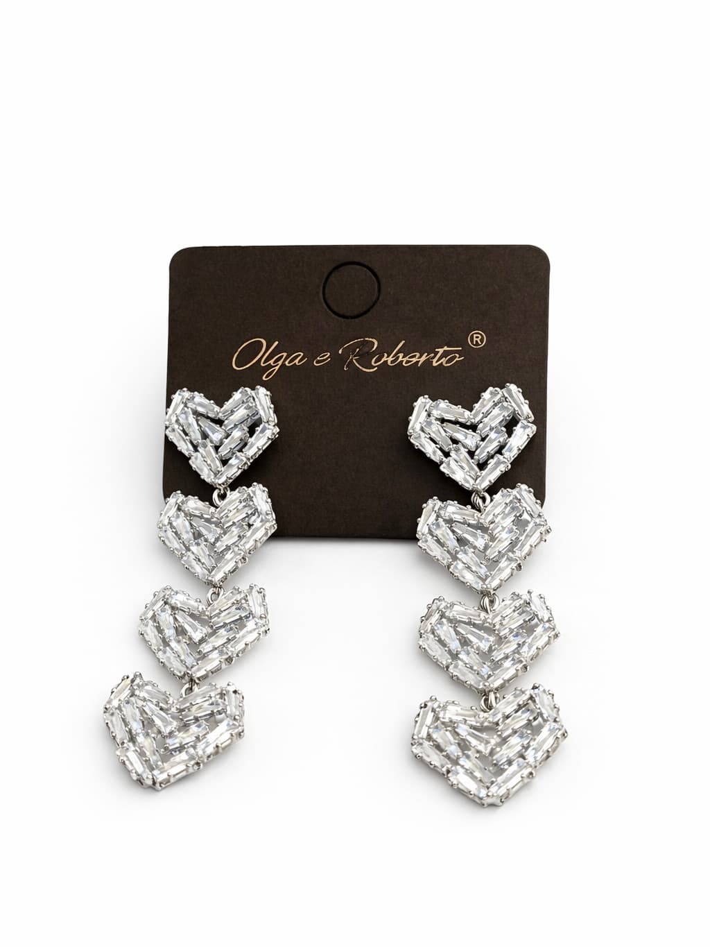 Heart drop earrings