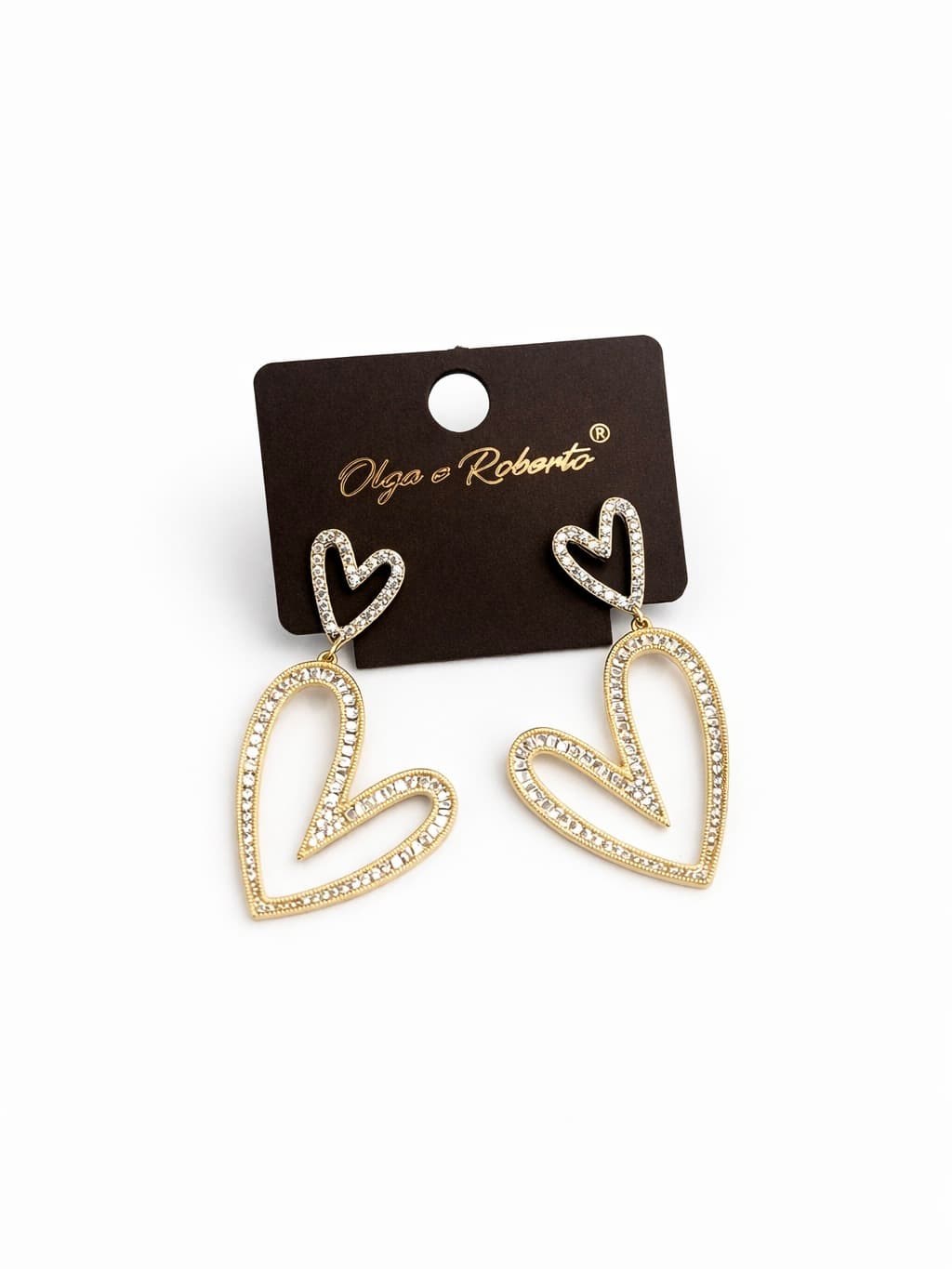 Heart drop earrings