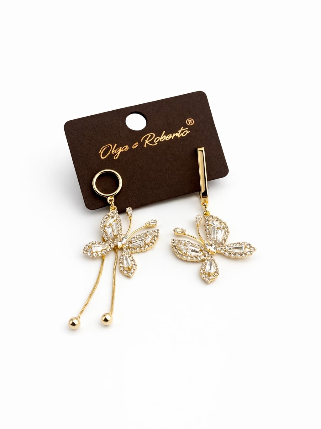 Mismatched butterfly earrings