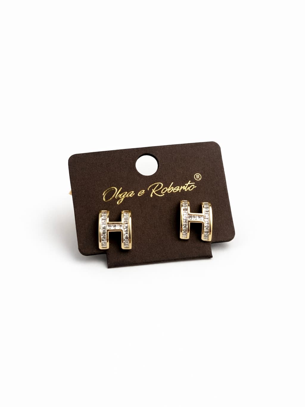 Letter H earrings