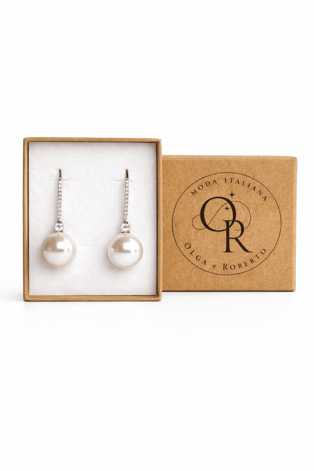 Kolczyki wiszące z perełkami 925