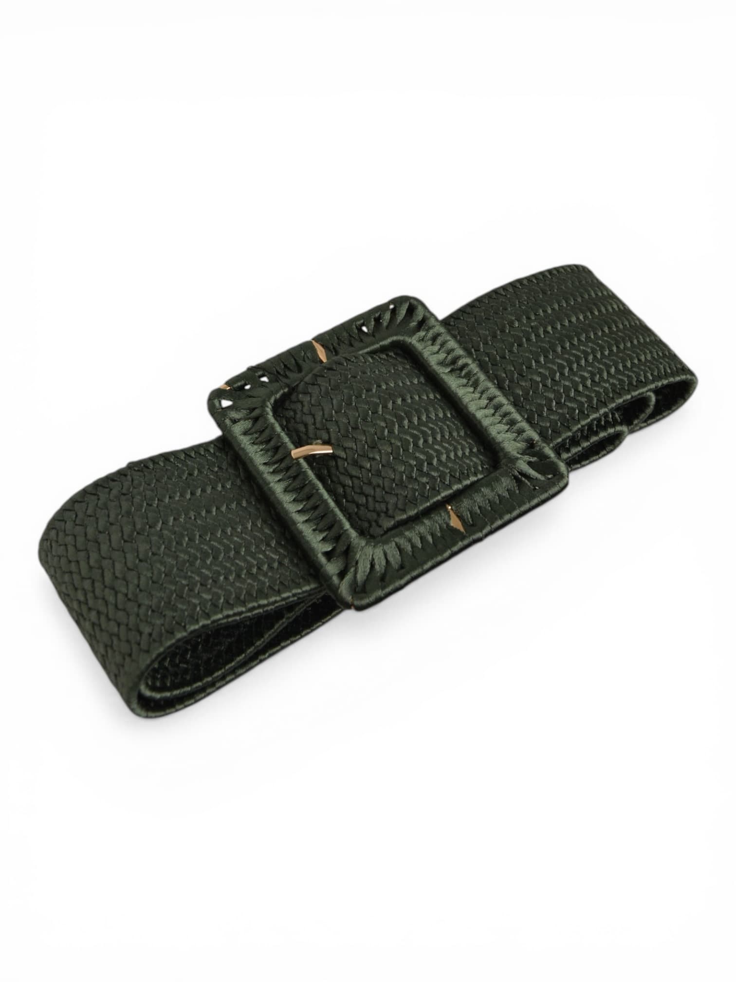 Green braided belt