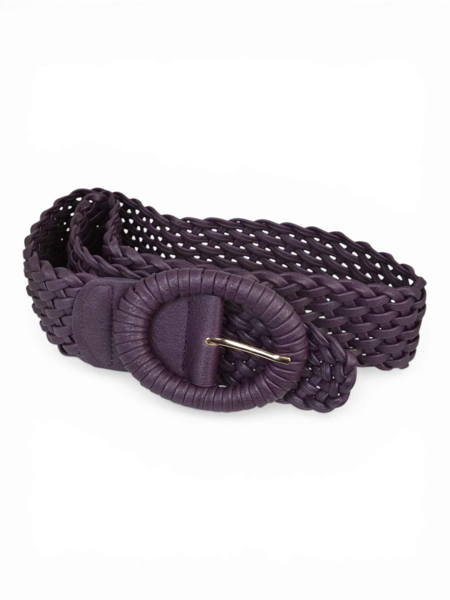 Purple braided belt