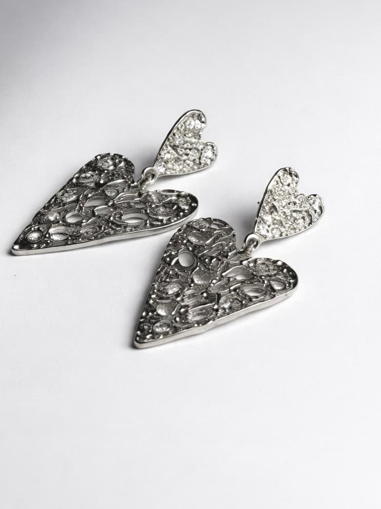 Alex Max leaky heart earrings