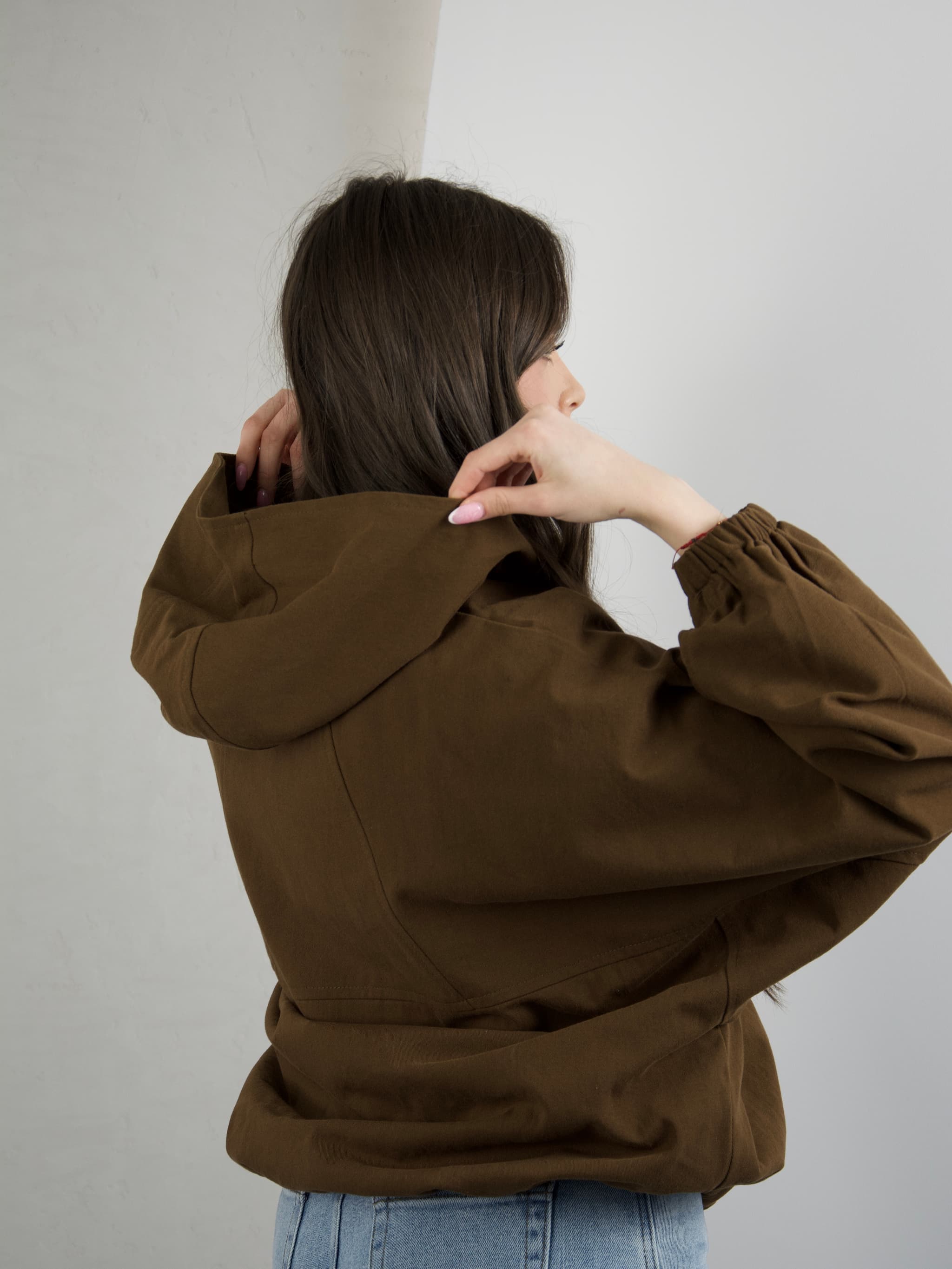Hooded bomber jacket