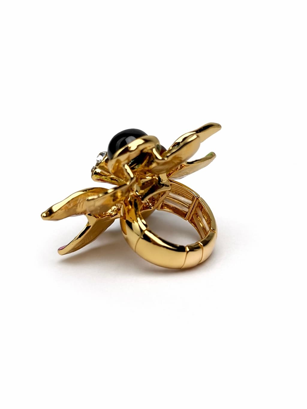 Pierścień kwiat z łezką