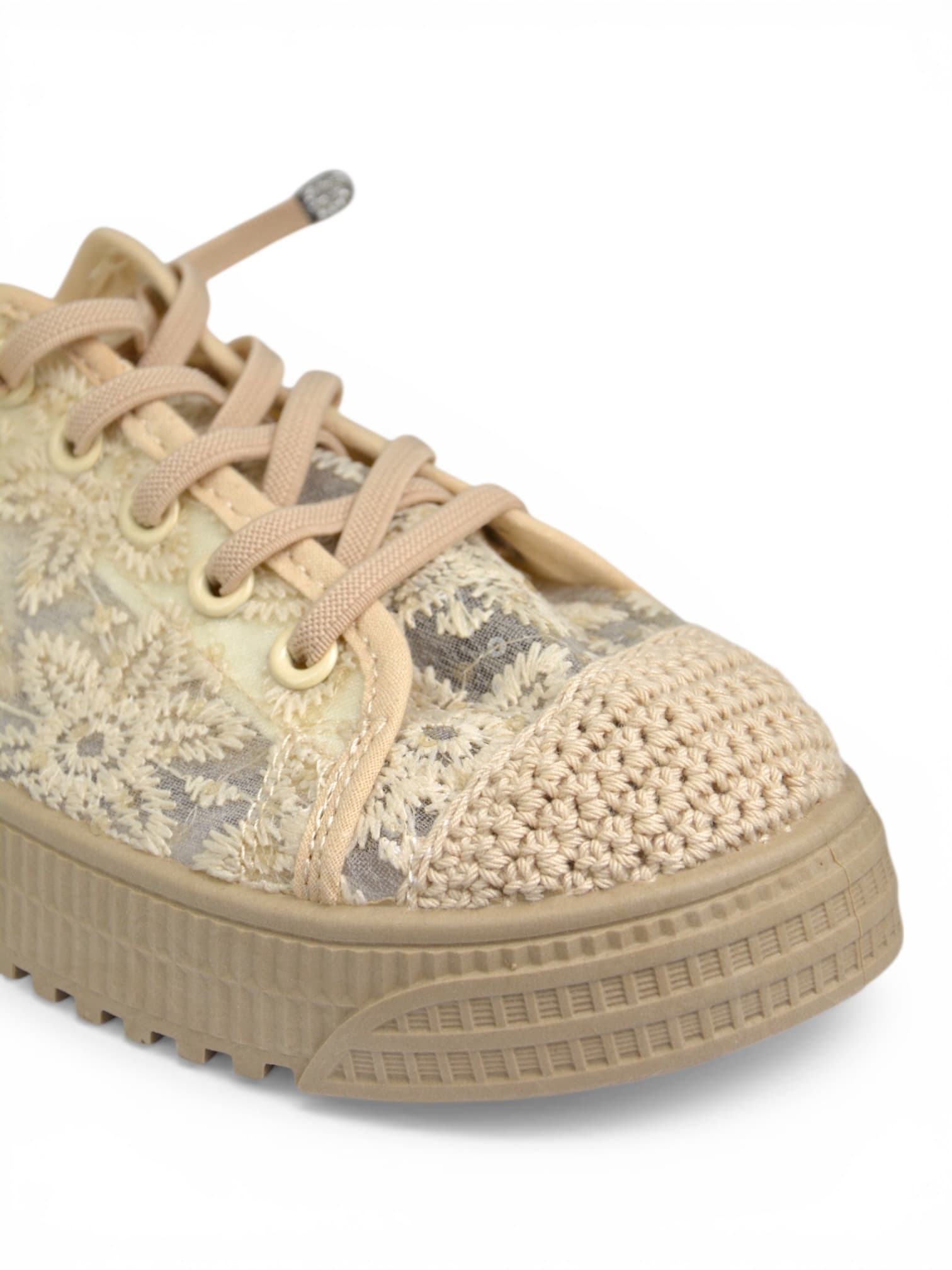 Buty z koronką BEŻOWE