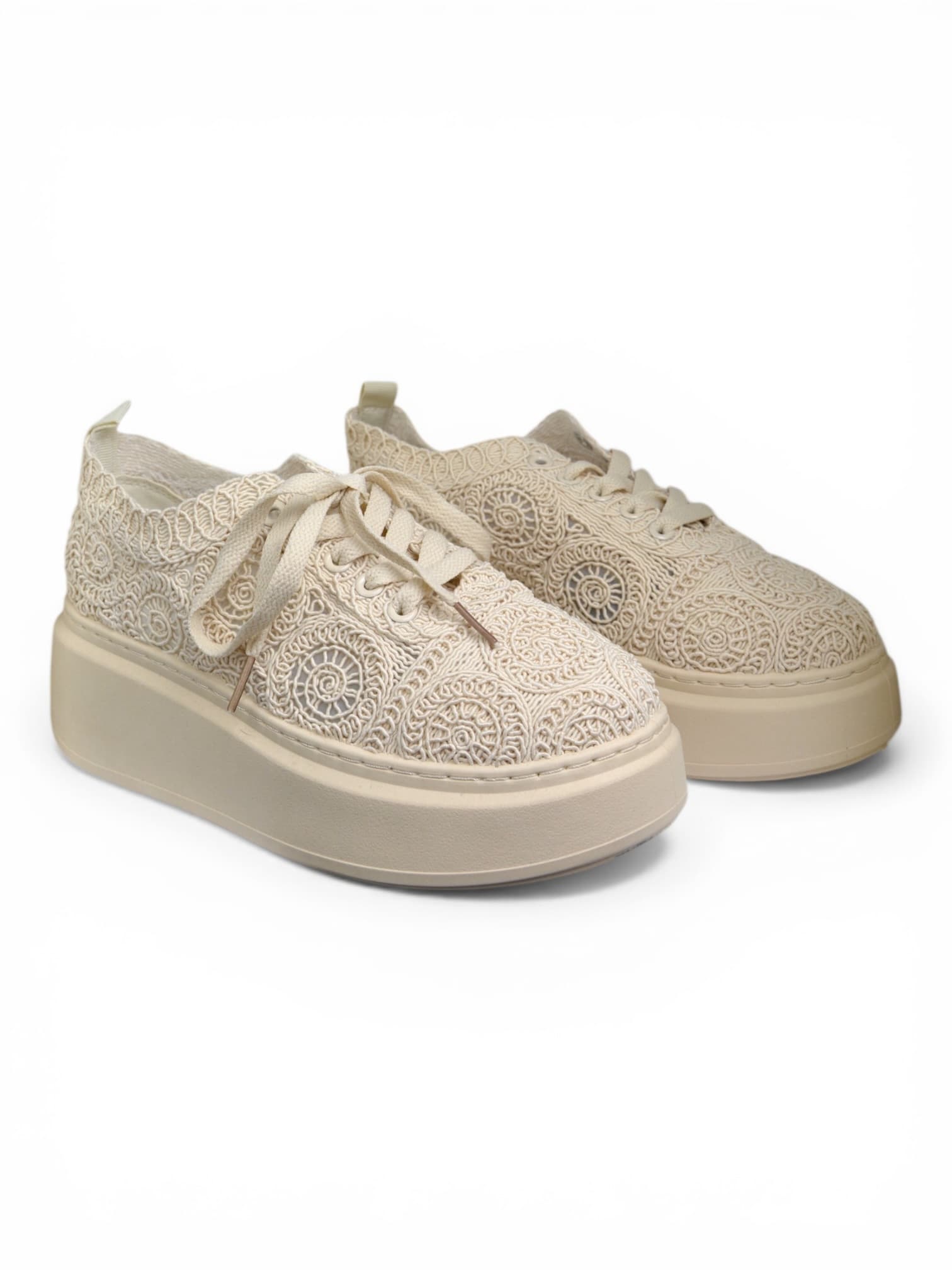 Buty na wysokiej platformie BEŻOWE