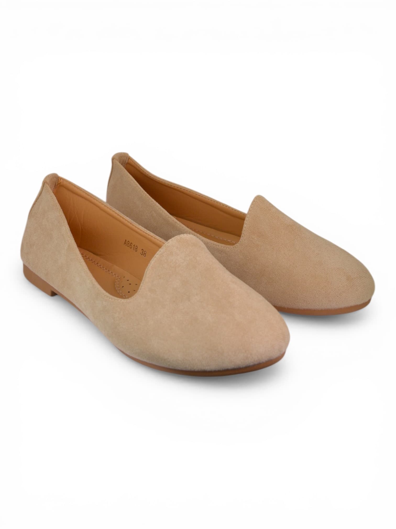 Baleriny eko-zamsz BEŻOWE