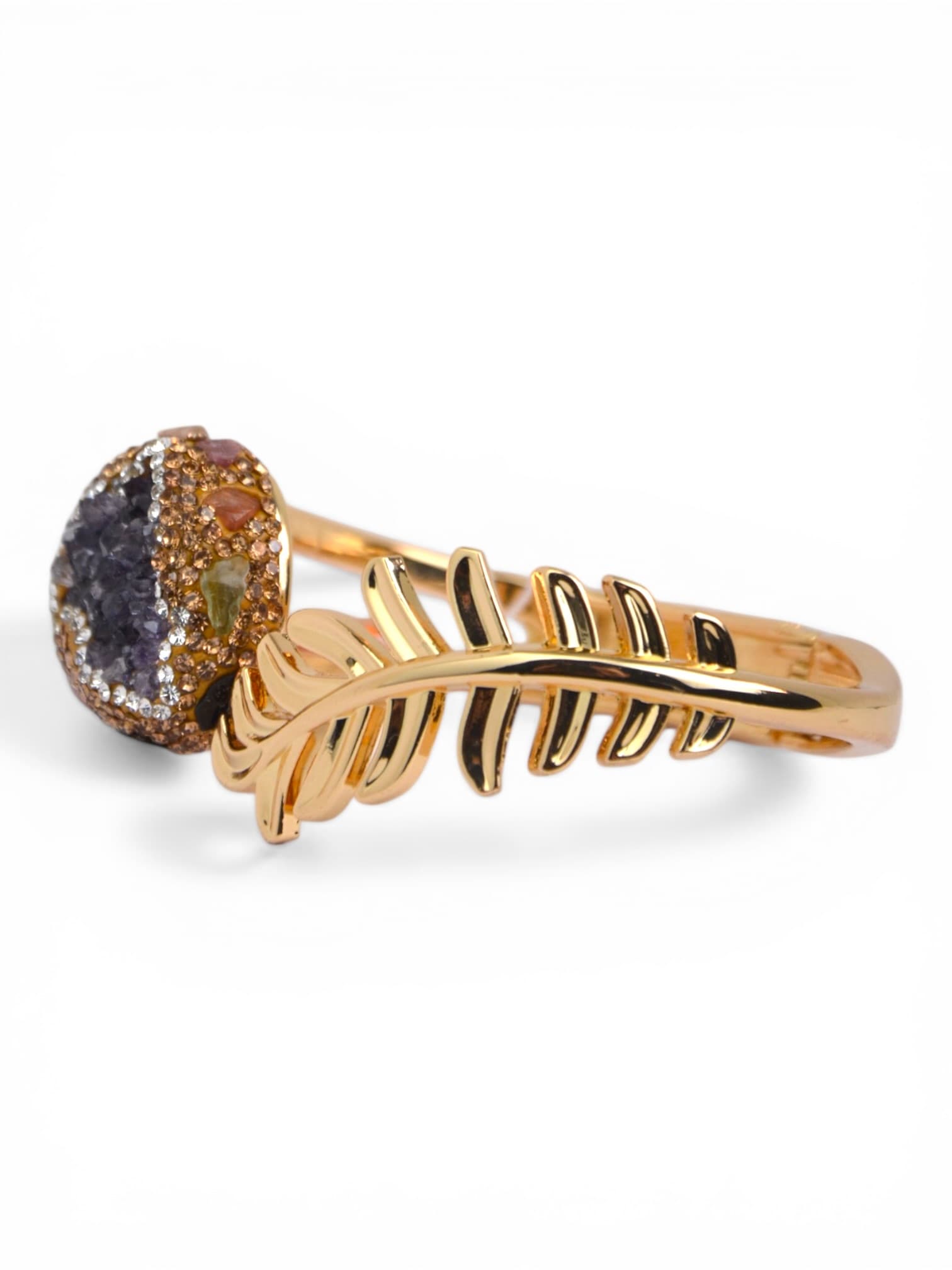 Bransoletka z kwarcem kolorowym liść