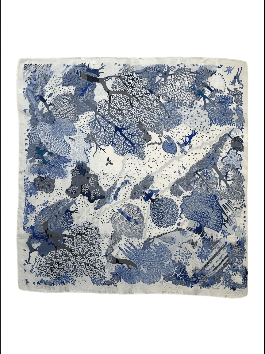 Gawroszka niebieska z motywem przyrody