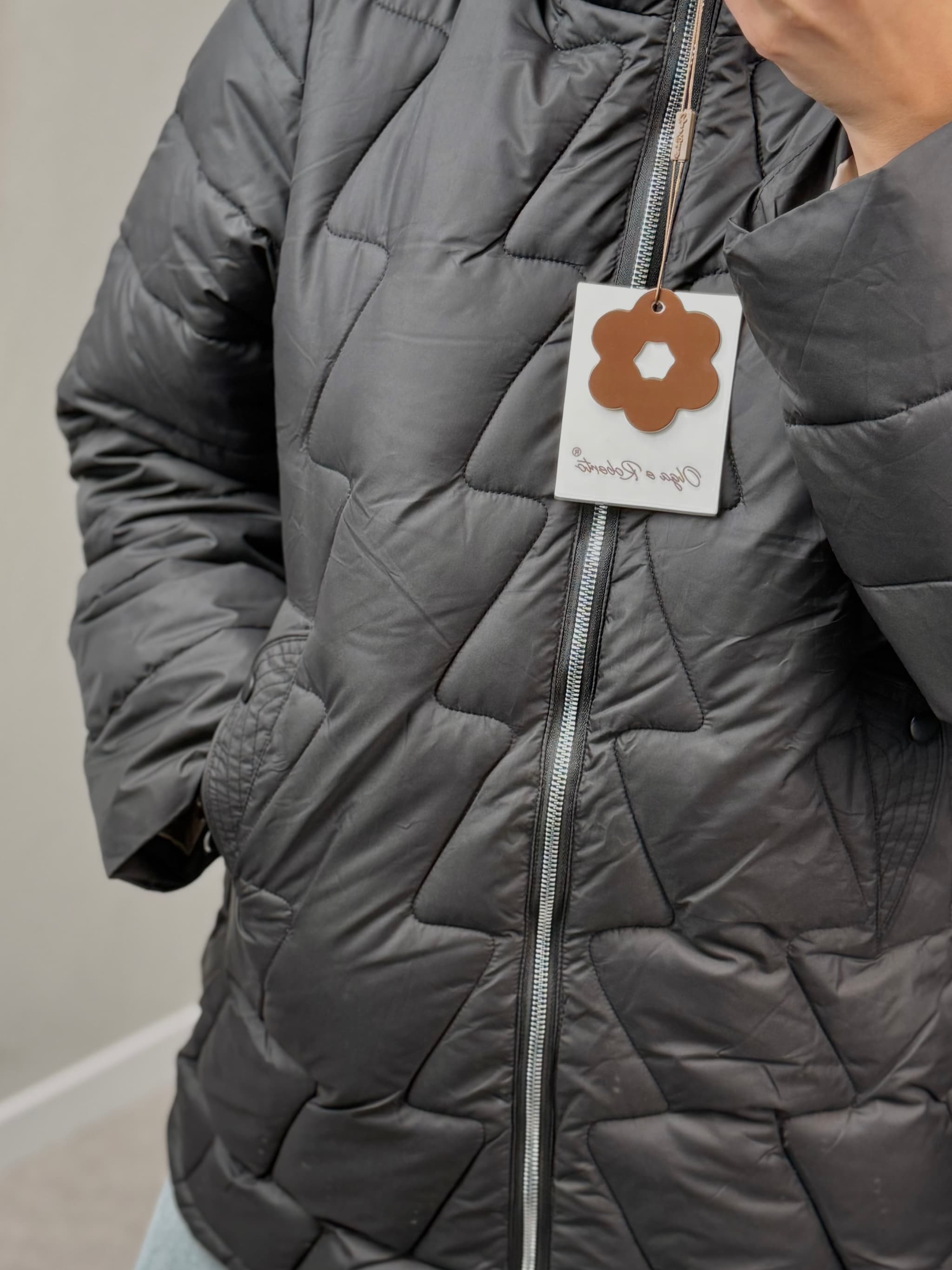 Kurtka jesienna długa z kapturem