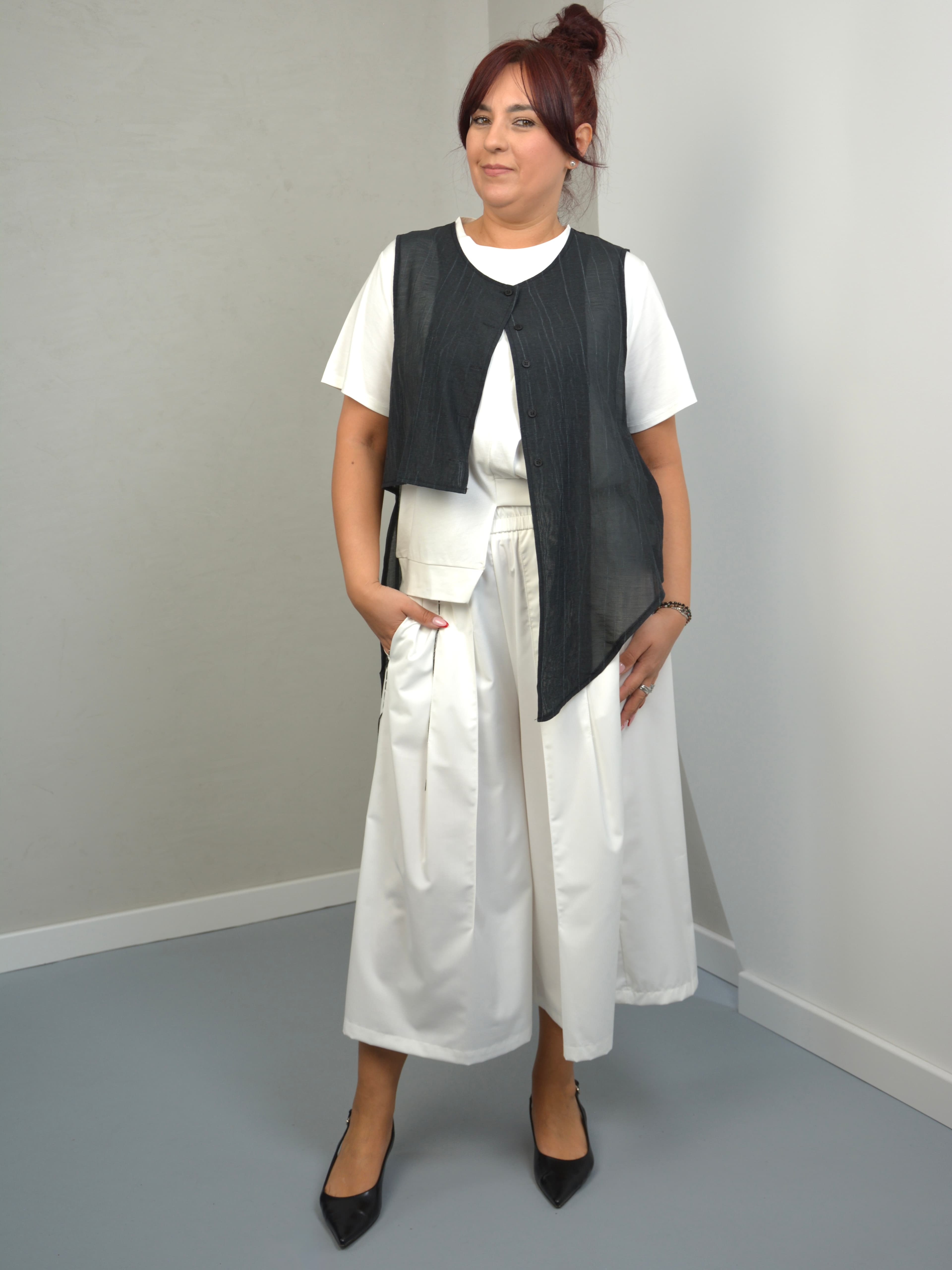 Spodnie szerokie 3/4