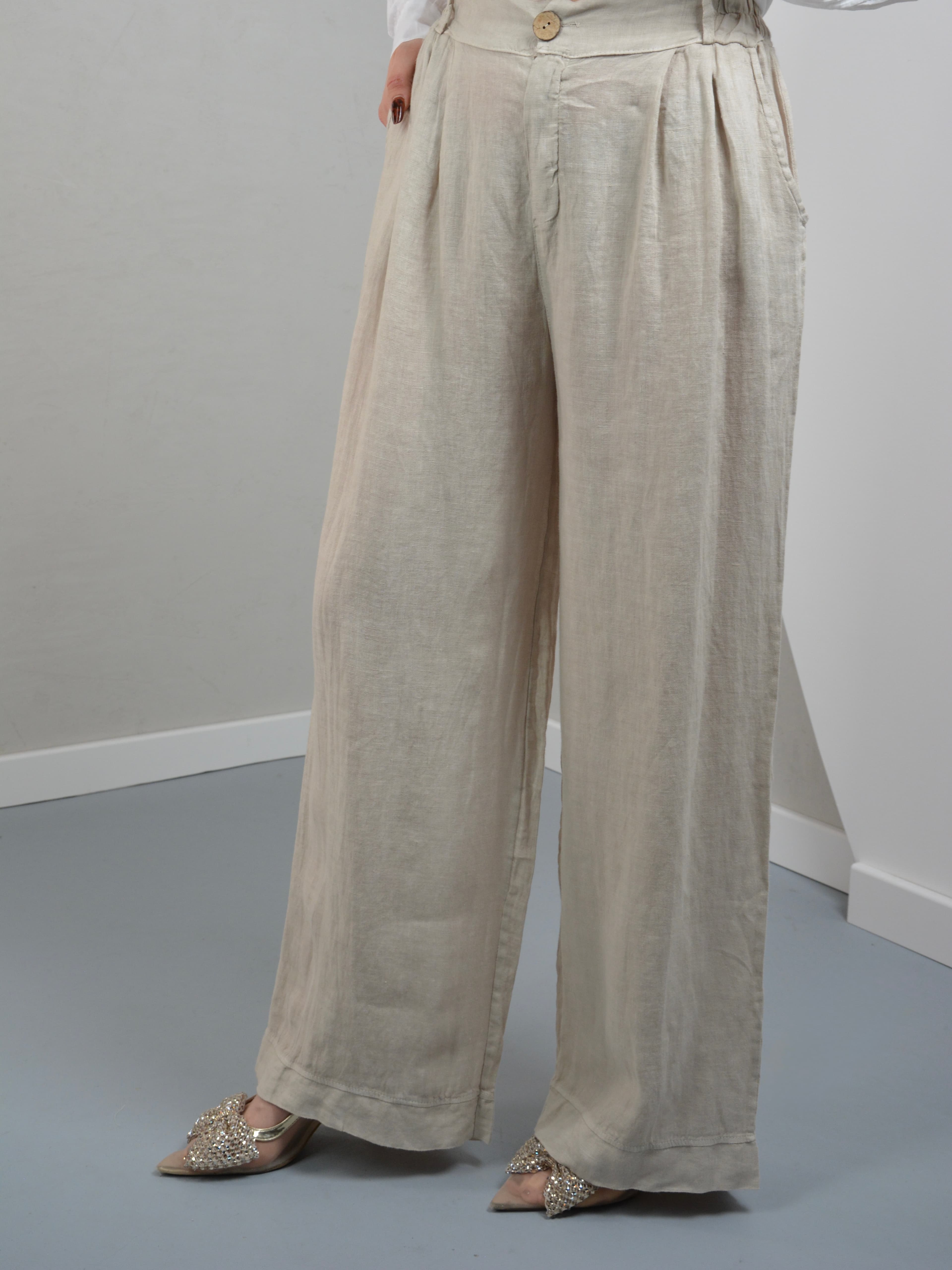 Spodnie lniane