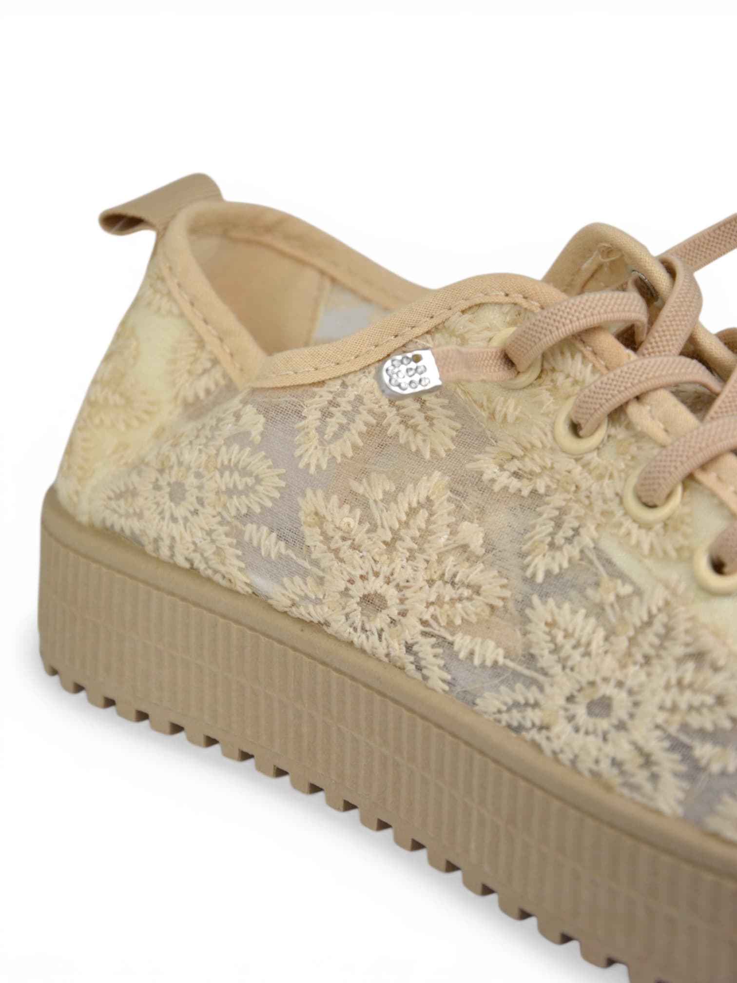 Buty z koronką BEŻOWE