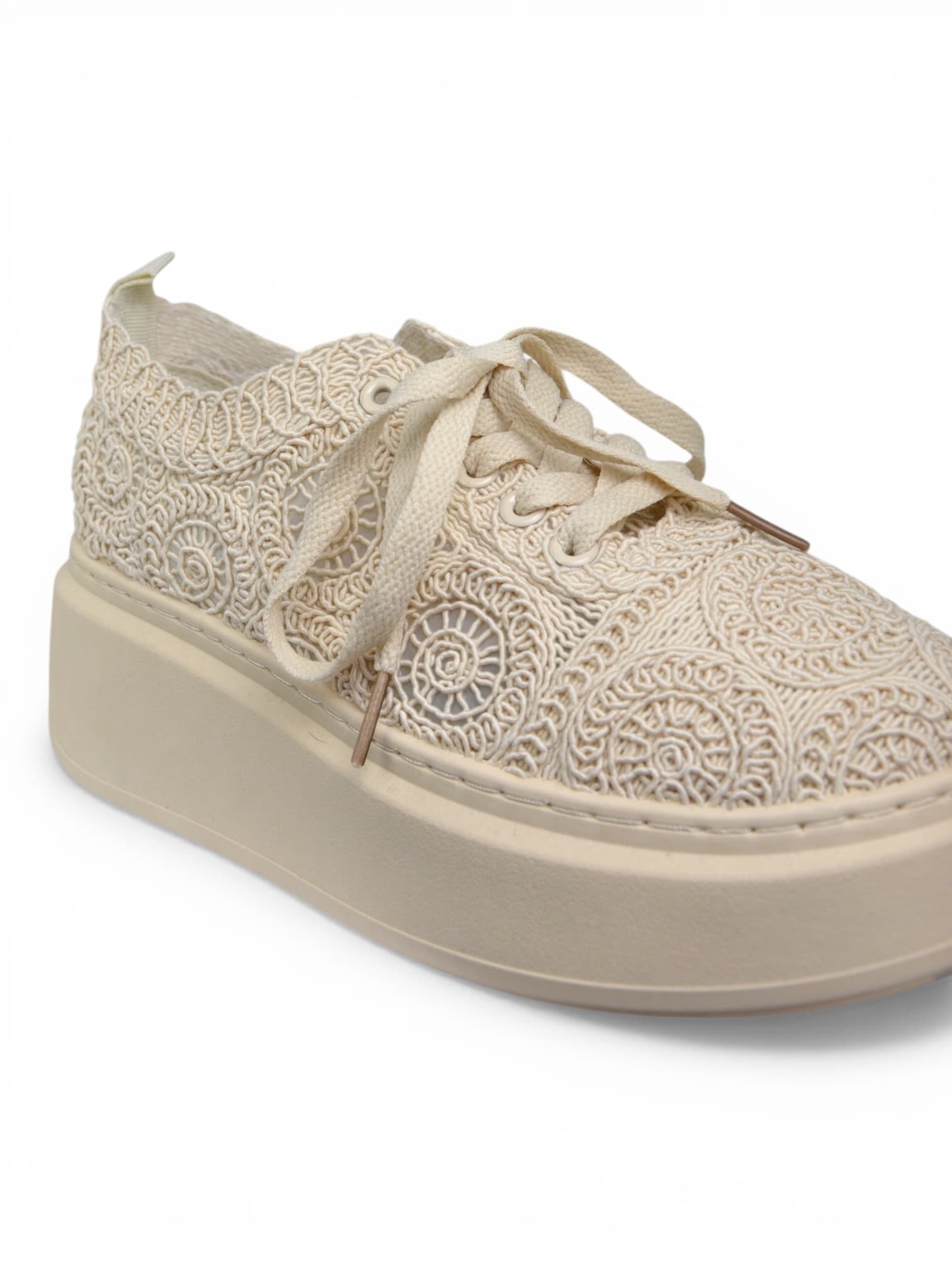 Buty na wysokiej platformie BEŻOWE