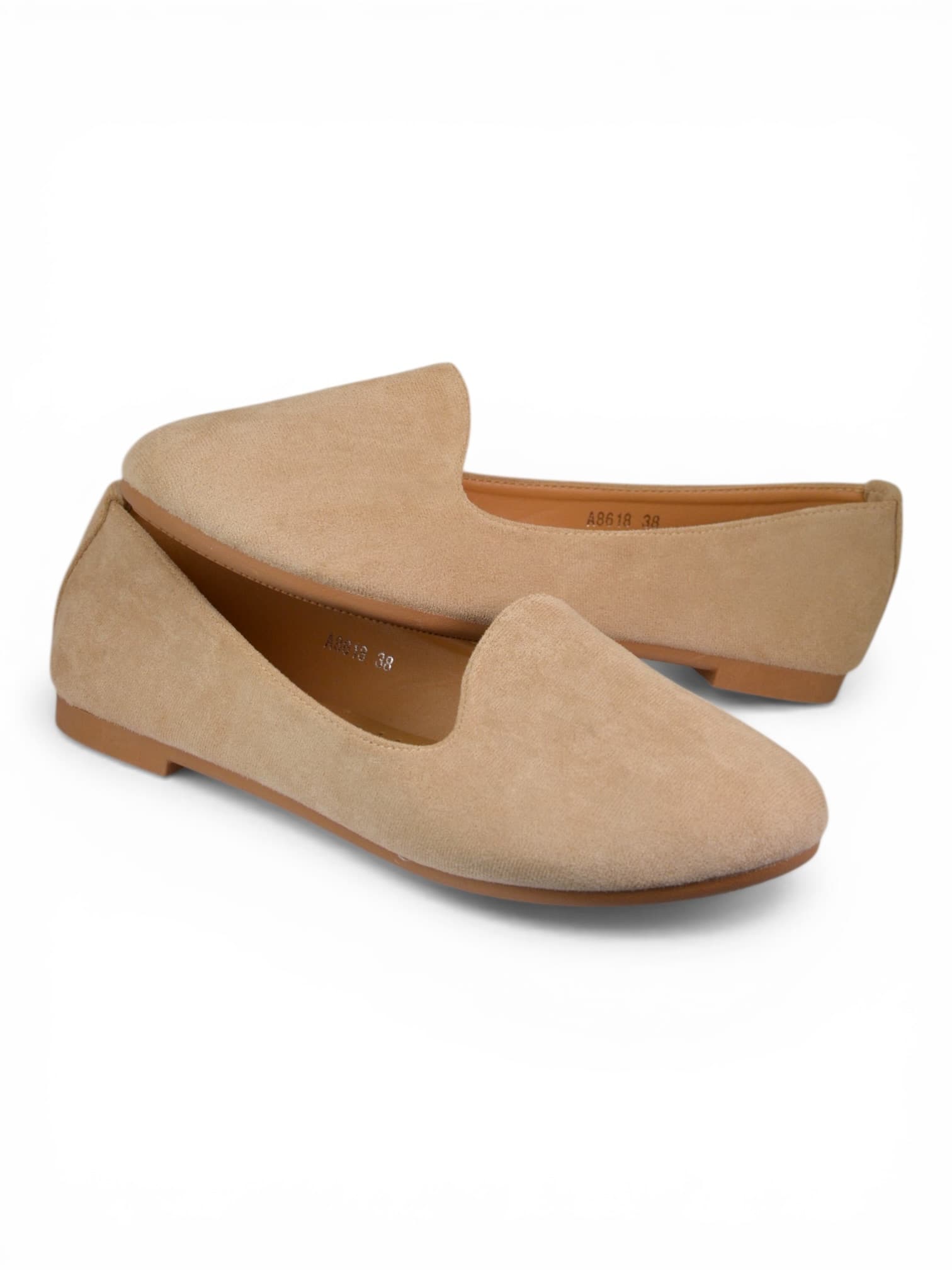 Baleriny eko-zamsz BEŻOWE