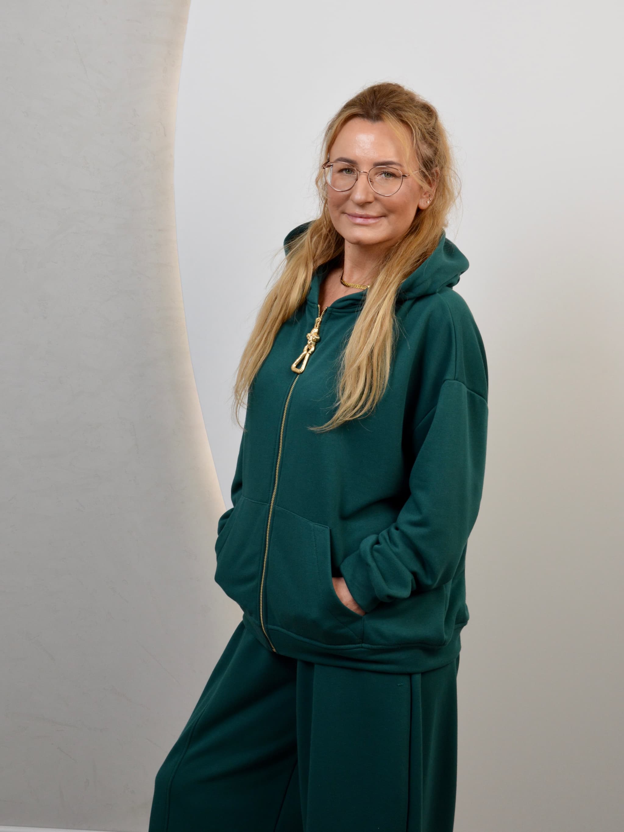 Bluza na zamek z kapturem