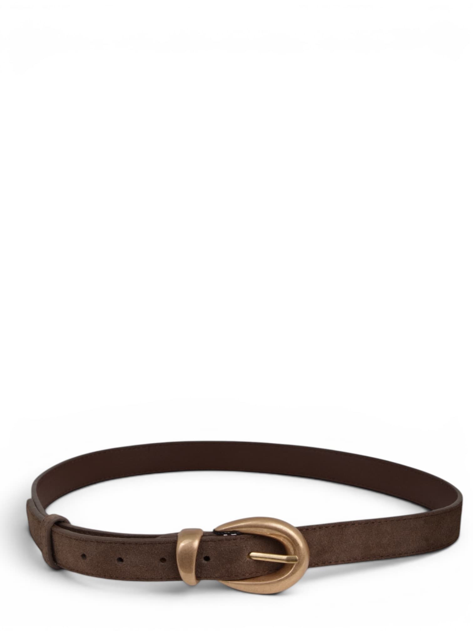 Pasek skórzany zamszowy