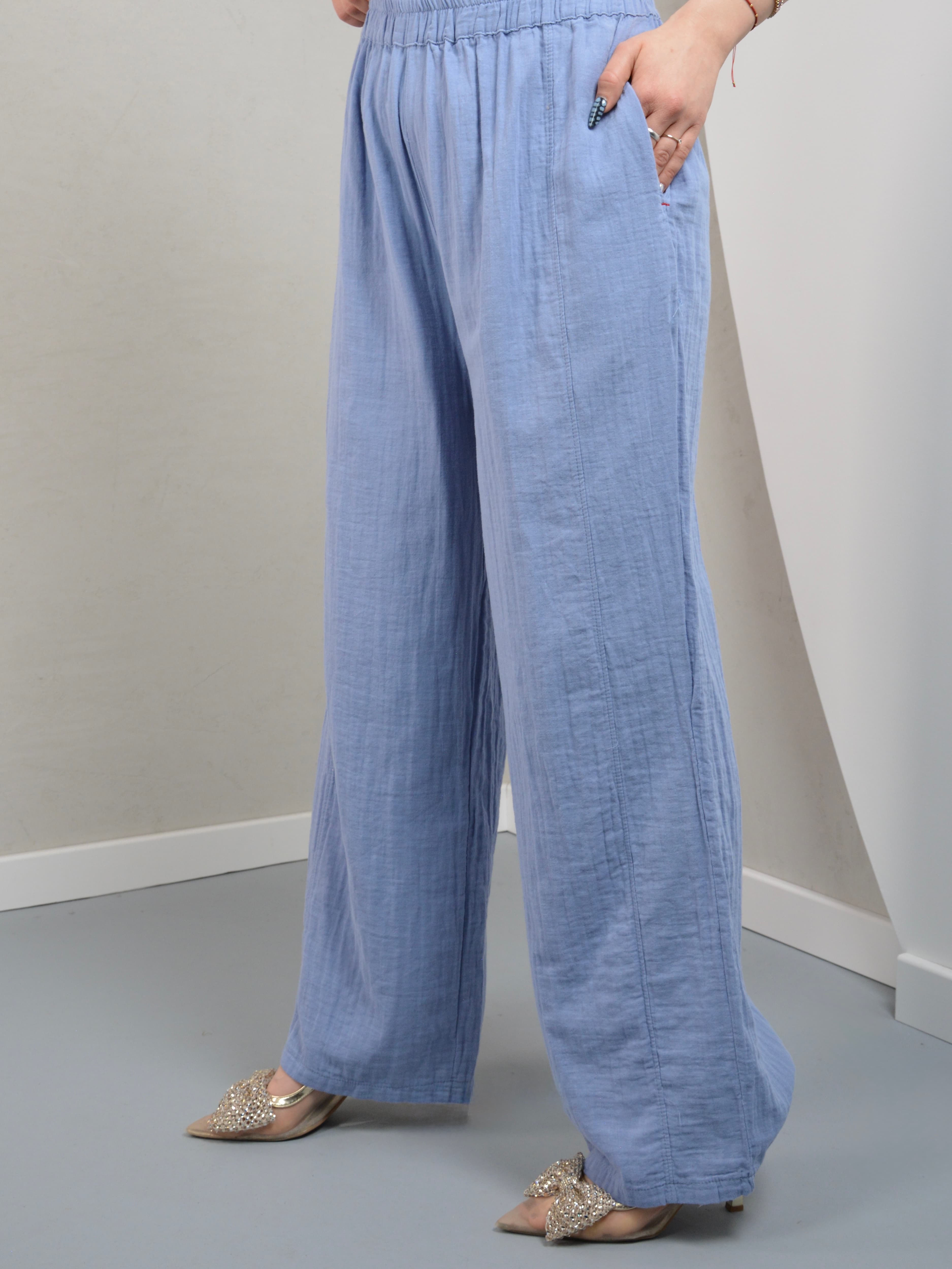 Spodnie bawełniane szerokie