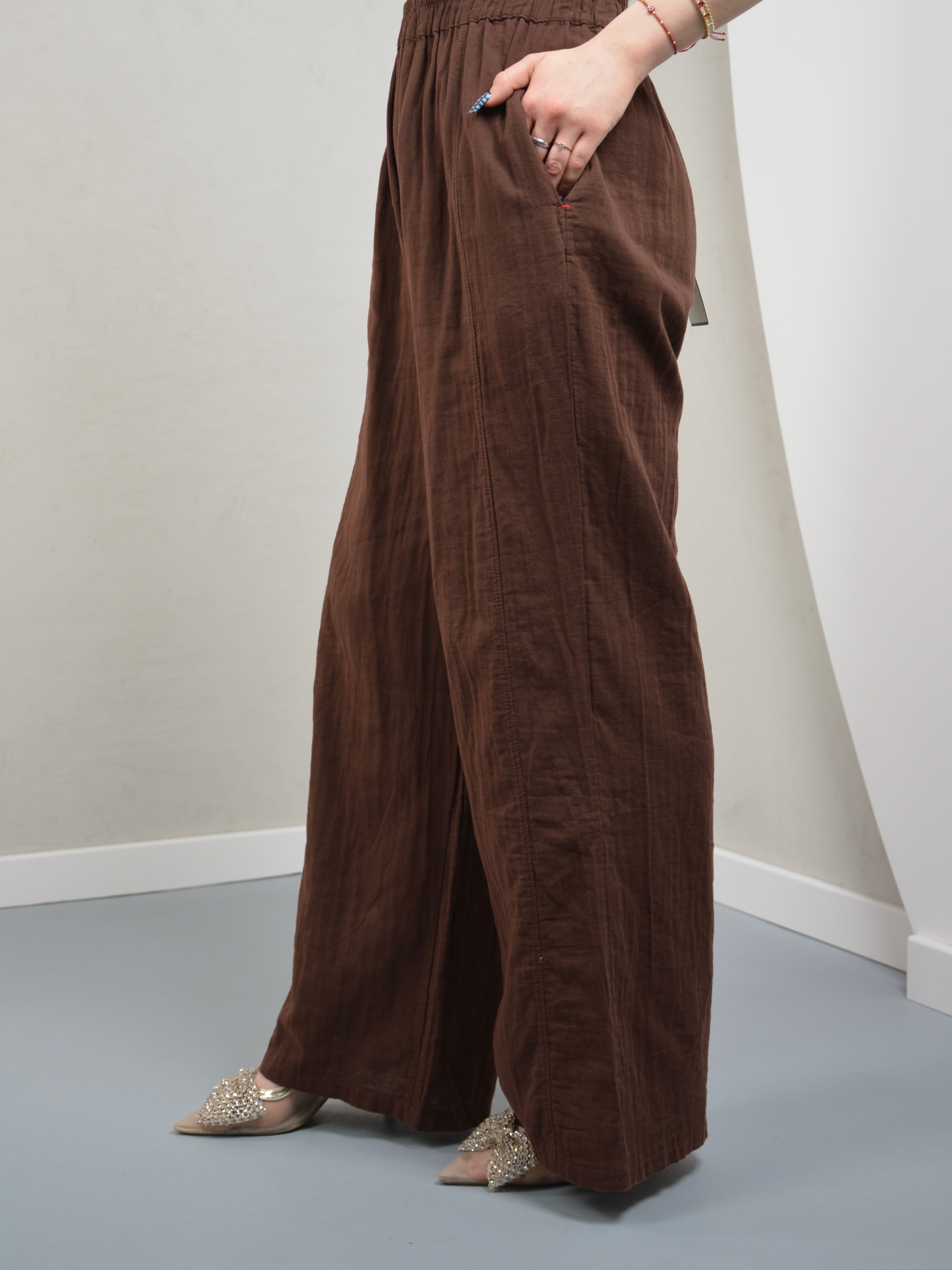 Spodnie bawełniane szerokie