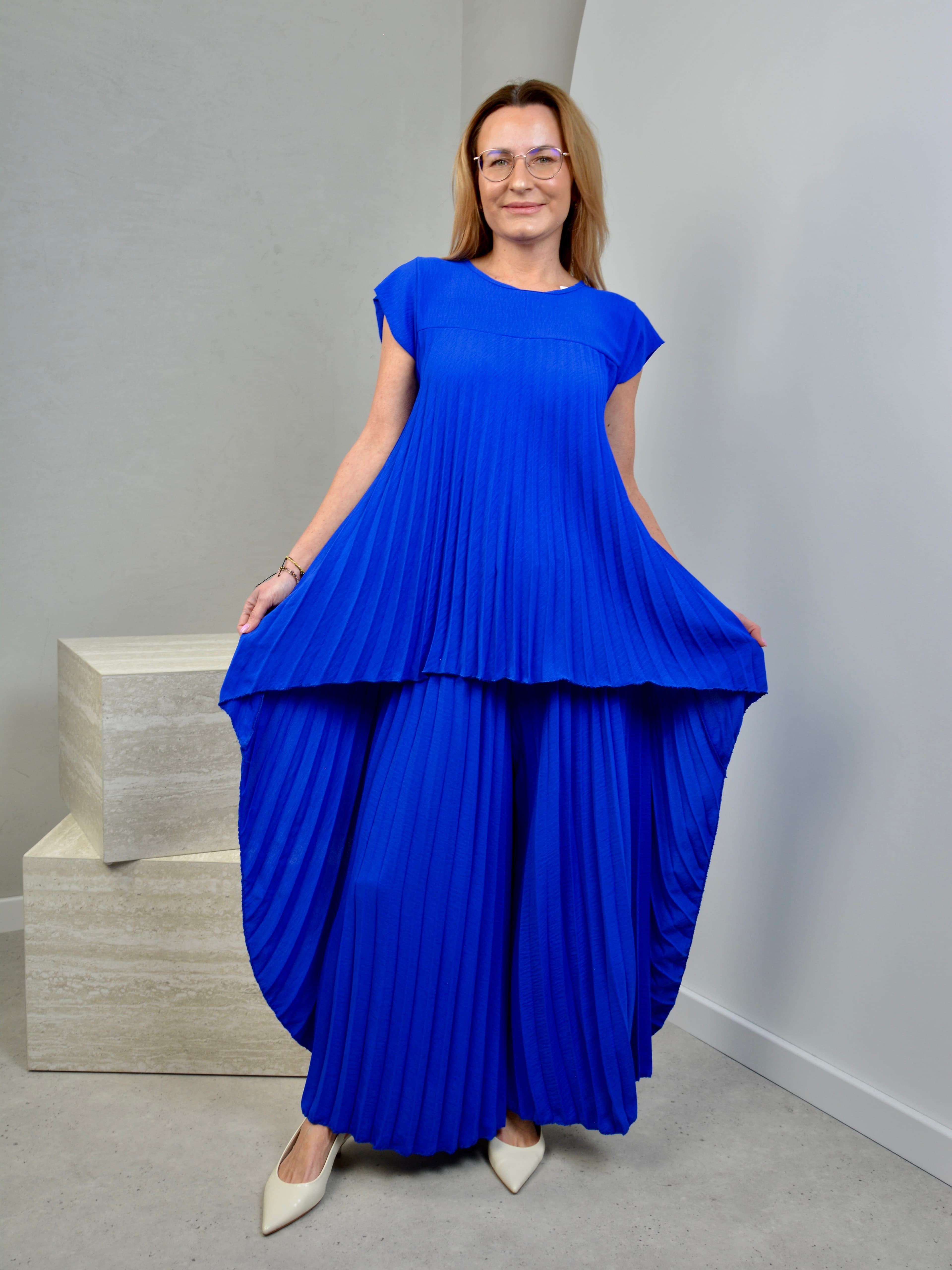 Komplet plisowany z fraczkiem