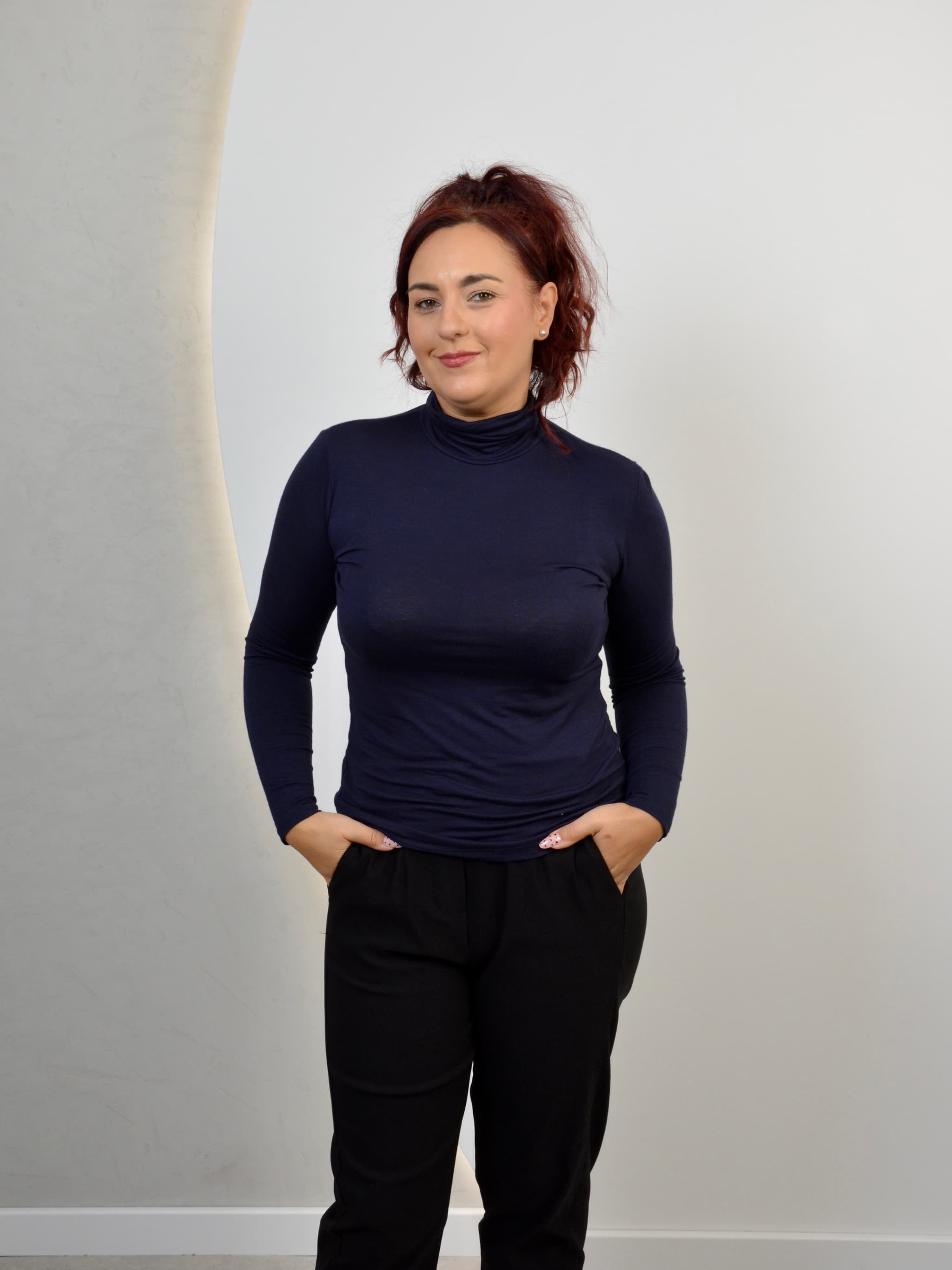 Sweter golf z wiskozy