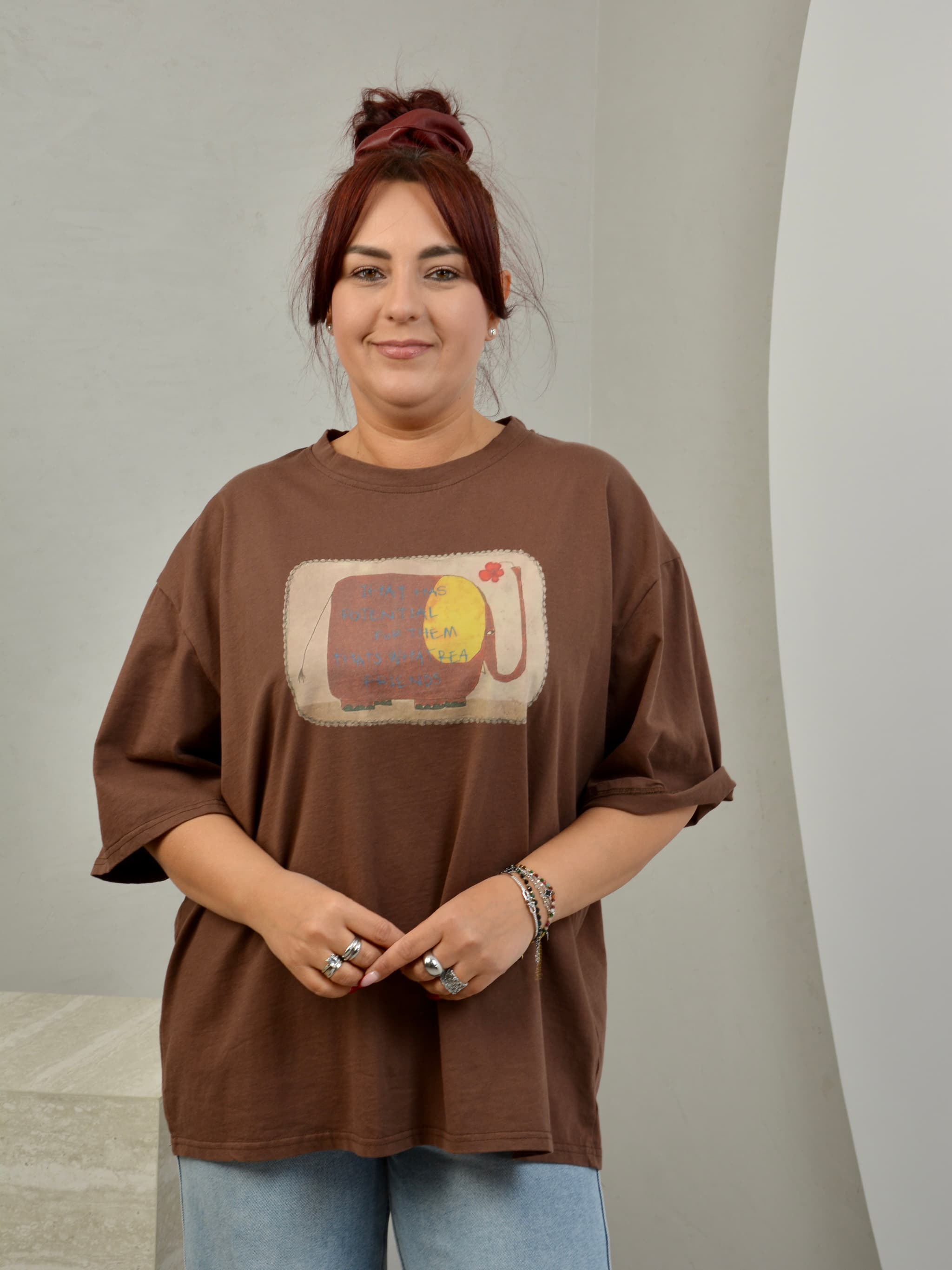 T-shirt z nadrukiem słoń