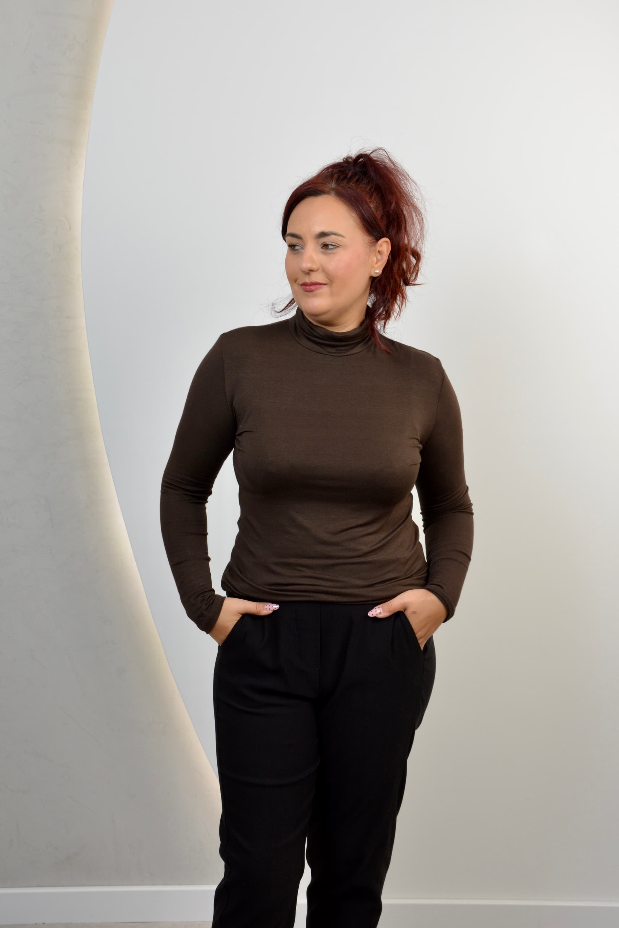 Sweter golf z wiskozy